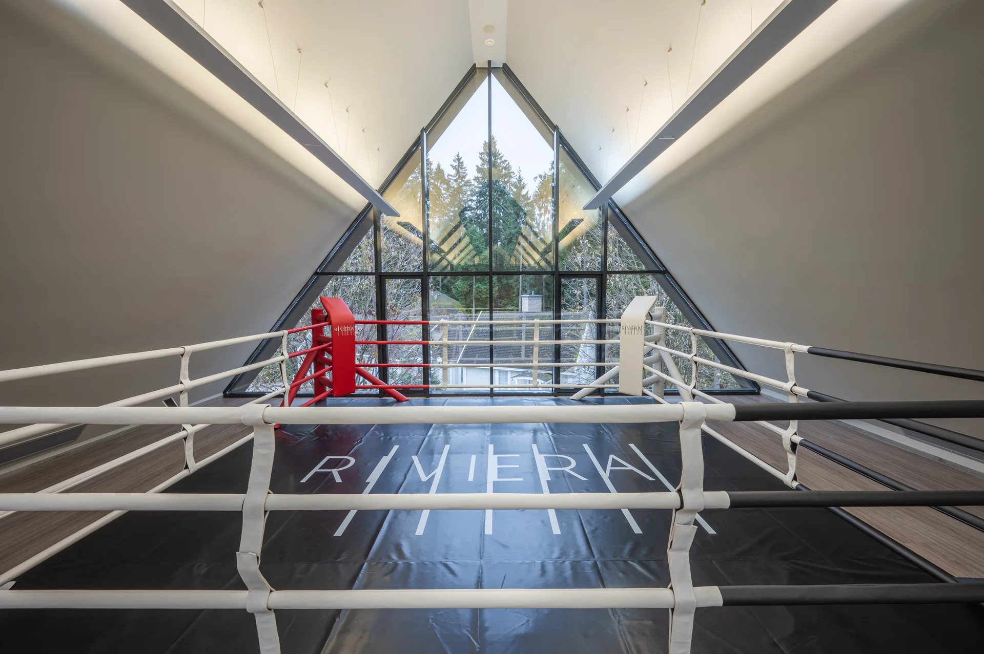 Боксёрский ринг под панорамной крышей